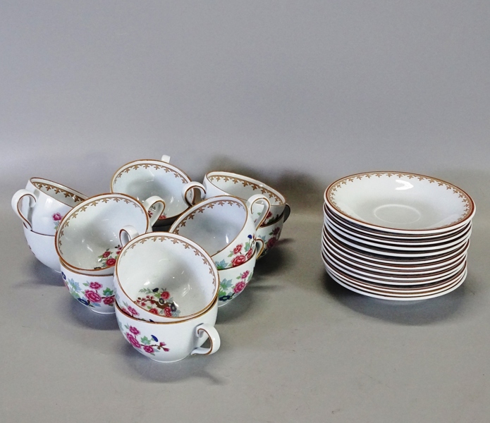 12 kaffekopp med fat "Lotus" Rörstrand