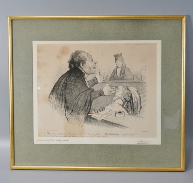 Litografi, Honoré Daumier "karikatyr"