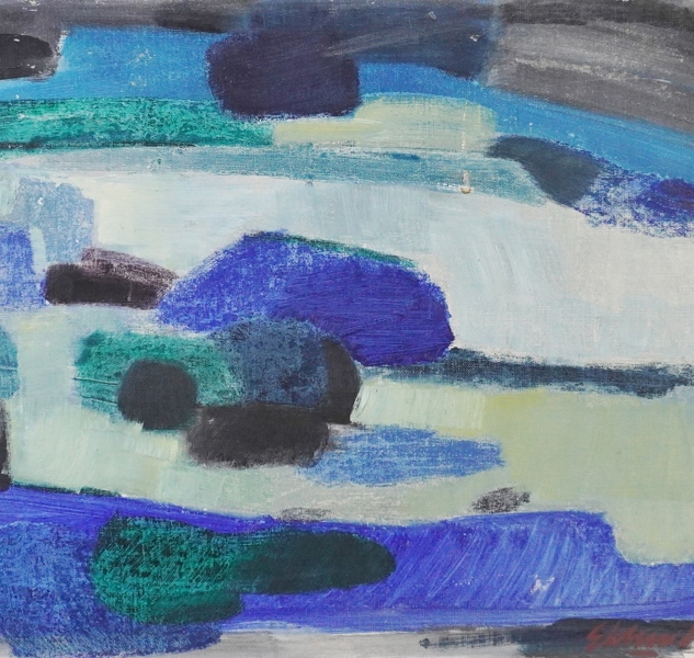 Oljemålning på pannå, Bengt Eklund (1916-1989)