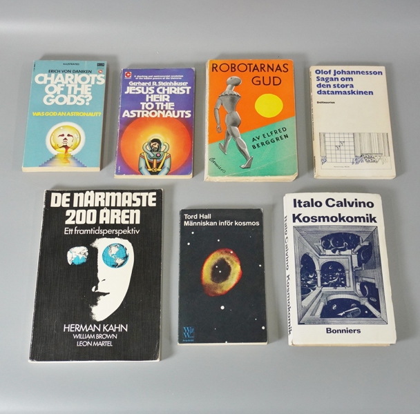 Sci-fi böcker, varierande titlar, Svenska och Engelska titlar