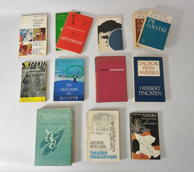 Parti böcker 1950/60-tal, varierande författare och titlar