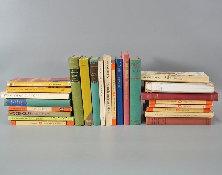 Parti böcker, P.G. Wodehouse, Svenska och Engelska titlar