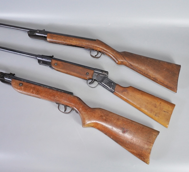 3 st. äldre luftgevär, Stiga, Excellens och XV