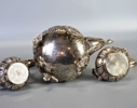 Kaffeservis, rokokostil, 1900-talets första hälft, silver, 3 delar