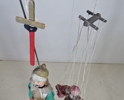 2 st. dockor, marionetter, 1900-tal