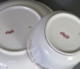 6 st. tekopp med fat, Rörstrand, 1800-tal