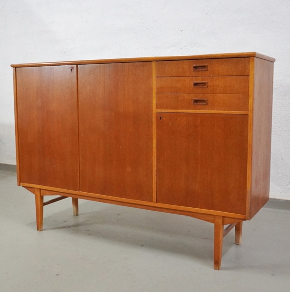 Skåp med lådor, teak, 1900-tal