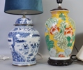 2 st bordslampor, orientalisk stil