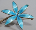 Brosch, emalj/silver, Norge