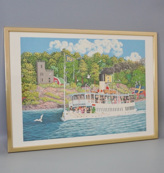 Litografi, Bert Håge Häverö "Blidösund"