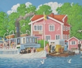 Litografi, Bert Håge Häverö "Vårholma Handel"