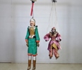 2 st. dockor, marionetter, 1900-tal