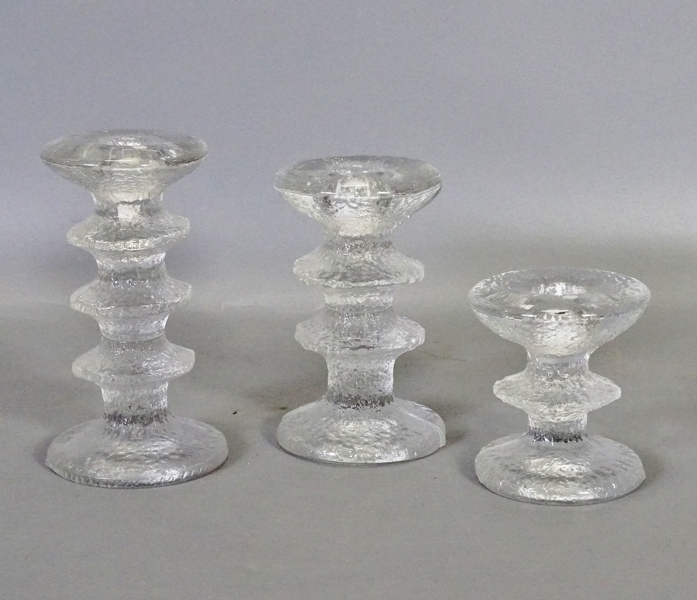 3 st ljusstakar, Timo Sarpaneva, Iittala, Finland