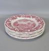 6 st. tallrikar "Royal homes of Britain" Enoch Wedgewood, England
