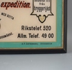 Reklamskylt, glas, "Prima Pressjäst"