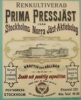 Reklamskylt, glas, "Prima Pressjäst"