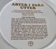 11 st. samlartallrikar "Arter i fara" Paul Hoff, Gustavsberg