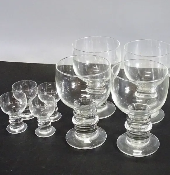 Öl- samt snapsglas, "Herttula" Heikki Orvola, Arabia, Finland