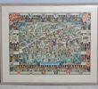 Kartbild Cambrigdge, tryck efter Kerry Lee, Pictorial Maps Ltd, 1900-talets andra hälft