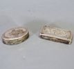 2 st. snusdosor, silver, 1900-talets första hälft