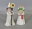1 par figuriner "Lucia och Stjärngosse" efter Jenny Nyström, Kalmar Läns Museum