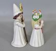 1 par figuriner "Lucia och Stjärngosse" efter Jenny Nyström, Kalmar Läns Museum