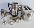 3 st. hushållsmaskiner, perkolator, brödrost samt stavmixer, Electrolux och Salton