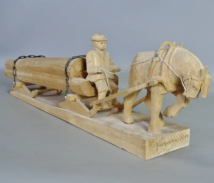 Skulptur, snidat trä, Joel Kumlin