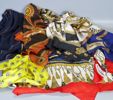 6 st. sidenscarfs, varierande designer och storlek