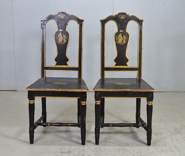 1 par stolar, gustaviansk stil, 18/1900-tal