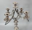 Kandelaber, nysilver, för 5 ljus
