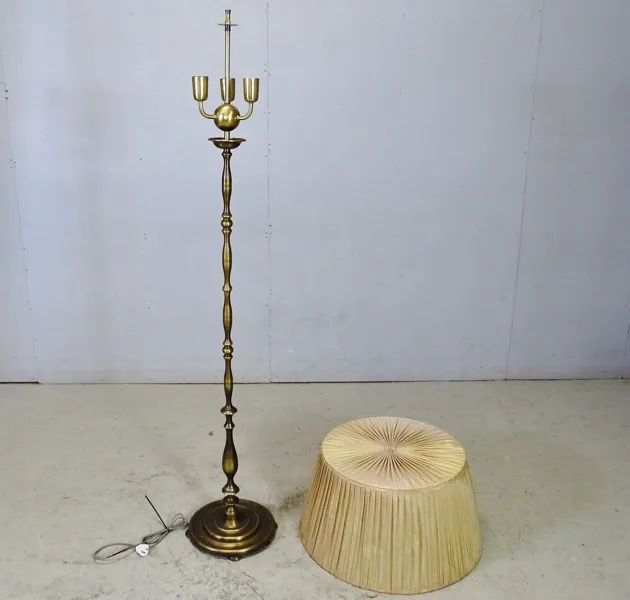 Golvlampa, mässing, 1900-tal