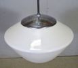 Taklampa, glas/krom, funkis, 1900-tal