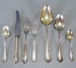 Bestick, silver, 35 st, Chippendale