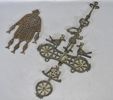 2 st väggsmycken, metall, 1900-tal