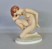 Figurin, "Sittande kvinna" Royal Dux, Tysland, 1930/40-tal