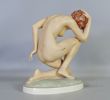 Figurin, "Sittande kvinna" Royal Dux, Tysland, 1930/40-tal