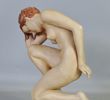 Figurin, "Sittande kvinna" Royal Dux, Tysland, 1930/40-tal