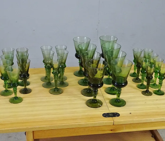 Öl- samt snapsglas, Boda, 1900-tal