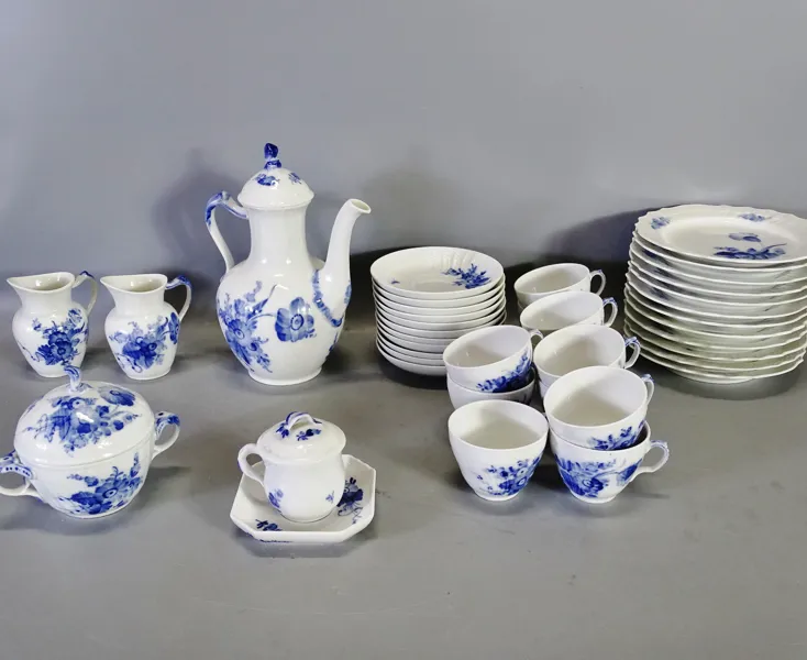 Kaffeservis "Blå blomst" Royal Copenhagen, Danmark, 1900-tal