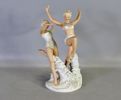 Figurin "Dansande flickor" Schaubach kunst, Tyskland, 1900-tal