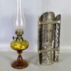 Vägg- samt bordsfotogenlampa, 1900-talets första hälft