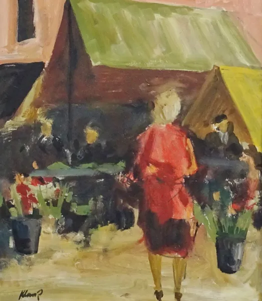 Oljemålning på pannå, Otto Klank