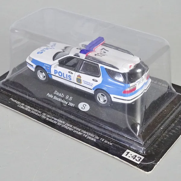 Modellbil, "Polis Stockholms 2001" SAAB 9.5