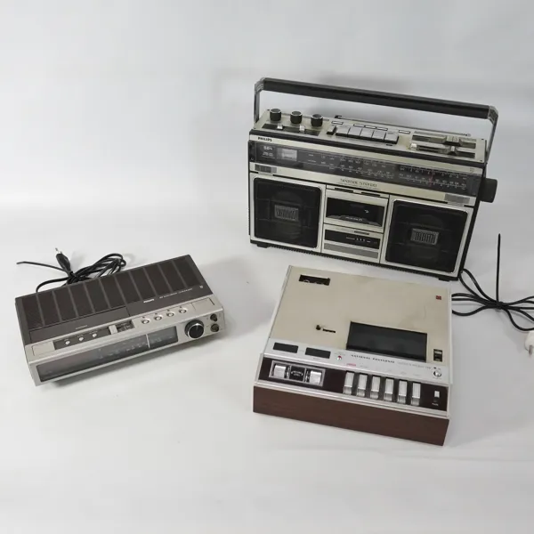 Kassettbandspelare samt radio, Philips/ National Panasonic