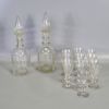 2 st. brännvinskaraffer samt 13 st. paraplyglas, 1800-tal