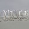 2 st. brännvinskaraffer samt 13 st. paraplyglas, 1800-tal