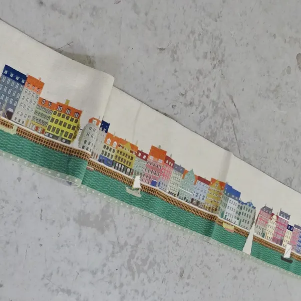 Bonad/gobeläng, "Kajen Nyhavn" Ida Winckler, Danish Handcraft Guild, 1900-tal