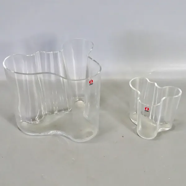 2 vaser, Alvar Aalto, Iittala, Finland