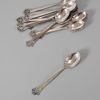 12 st kaffeskedar, silver